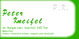 peter kneifel business card